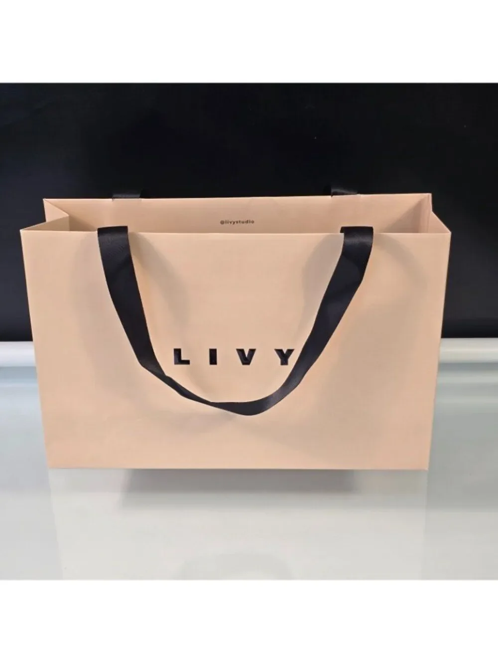 Authentic Livy French Luxury Lingerie Paper Shopping Bag 14.25